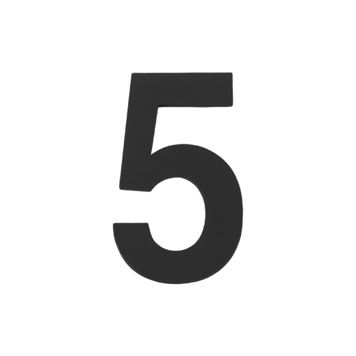Цифра Fuaro (Фуаро) "3" самоклеящаяся SS304 (50х30) (FUARO) BL черный